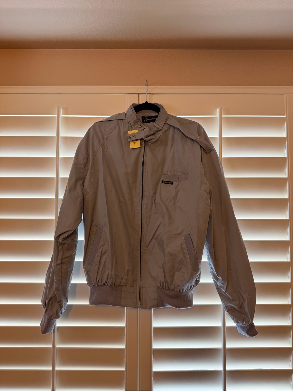 Members Only Light Gray Lightweight Bomber Jacket